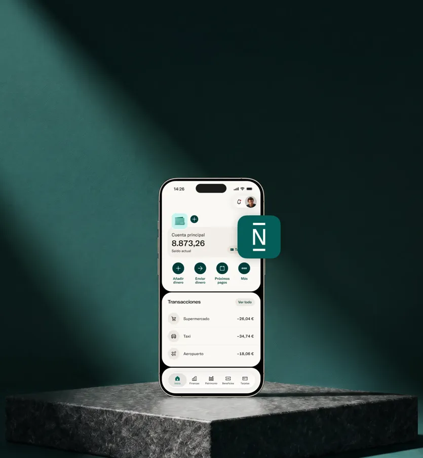 Aplicación de página de inicio N26.
